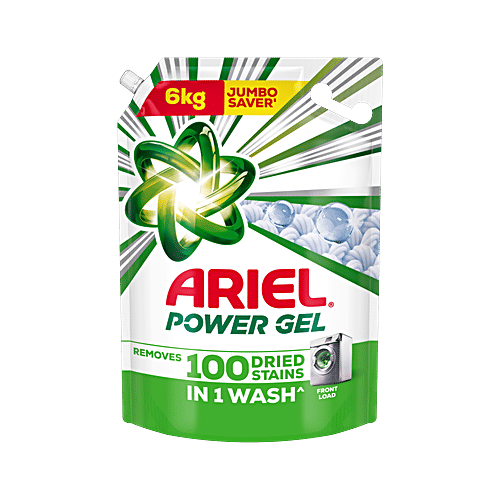 Ariel Power Gel Front Load Liquid Detergent, 6 kg